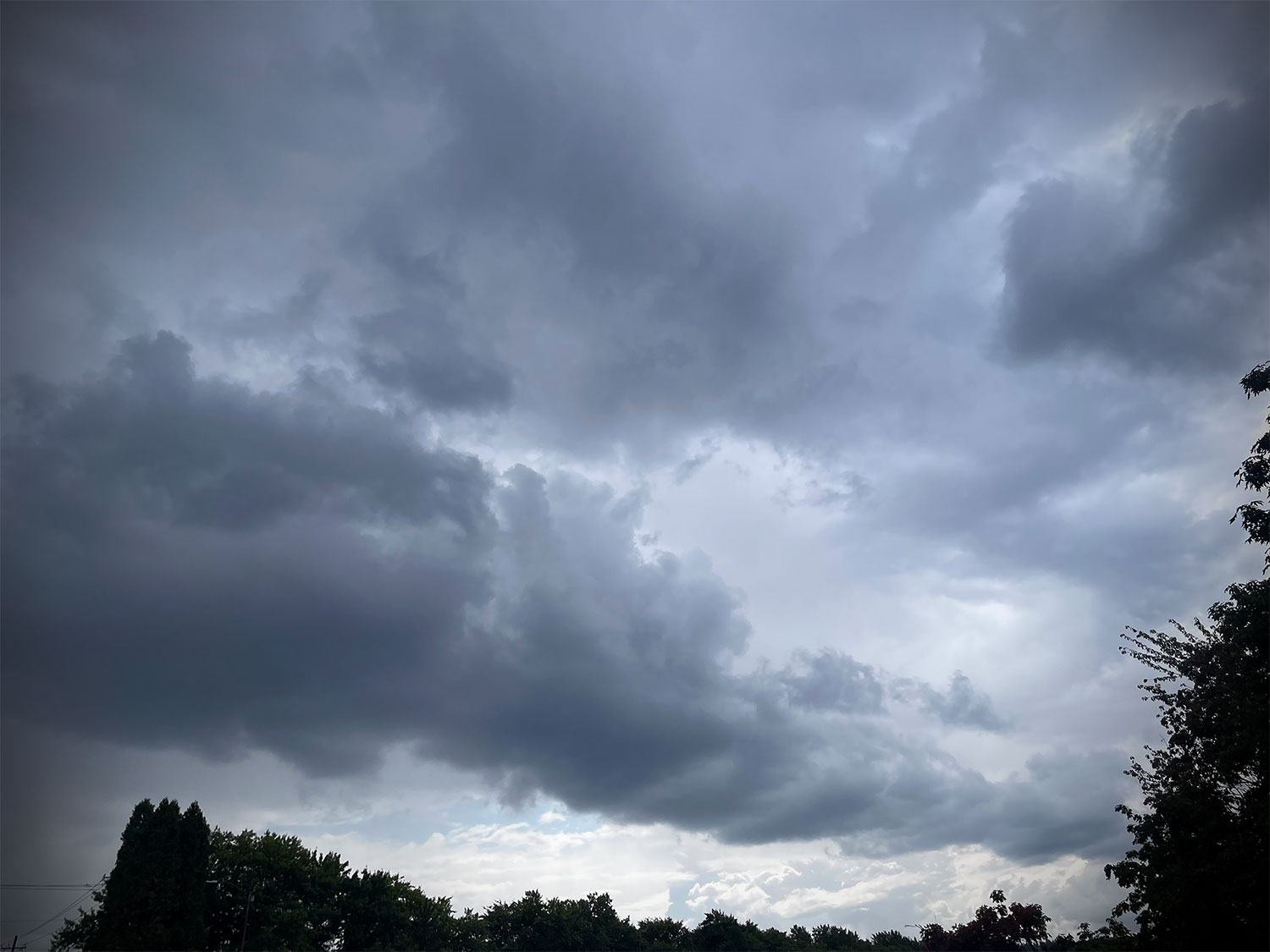 rather dramatic clouds over Portland